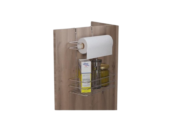 Suport din inox crom pentru condimente+rola prosop (SA020-C)