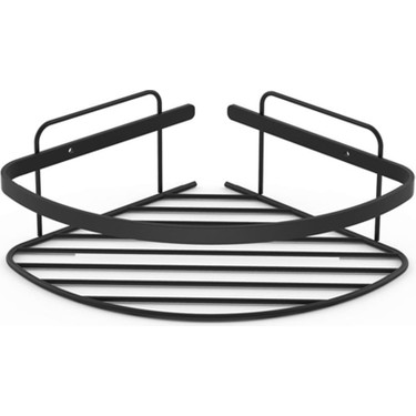 Suport din aluminiu simplu pt. sampoane pe colt negru (22CMx22CM)