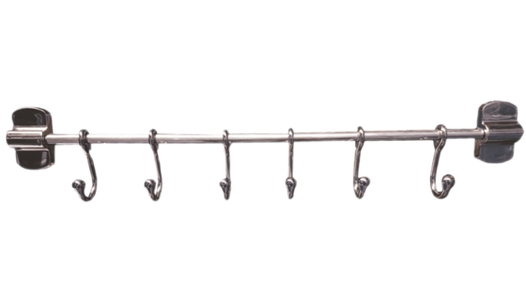 Cuier din metal pentru baie cu 6 agatatori reglabile (Nr.574)