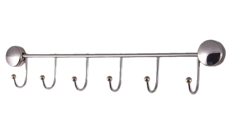 Cuier din metal pentru baie cu 6 agatatori (Nr.548)