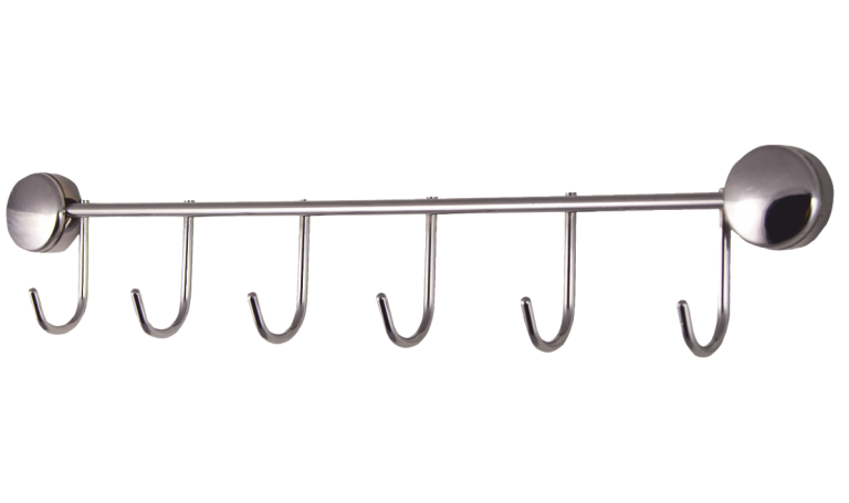 Cuier din metal pentru baie cu 6 agatatori (Nr.544)
