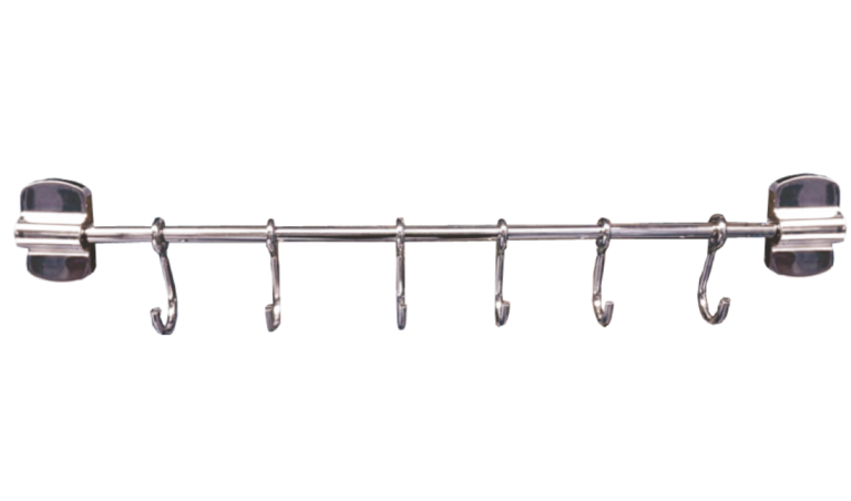 Cuier din metal pentru baie cu 6 agatatori reglabile (Nr.571)