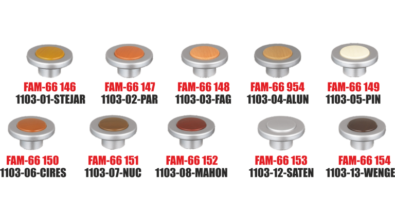 Butoni mobila rotund din plastic (1103-01-stejar)