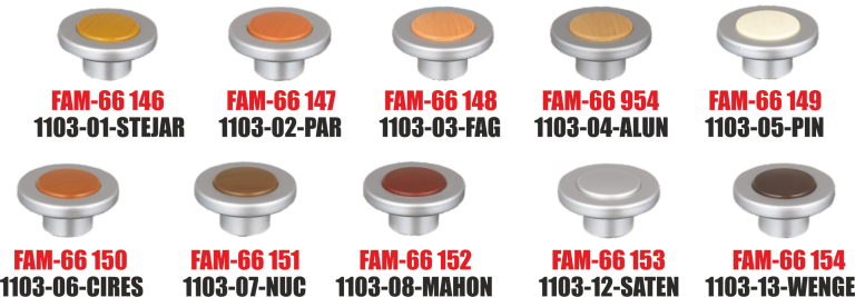 Butoni mobila rotund din plastic (1103-12-saten)