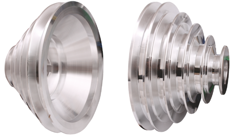 Fulie conica din aluminiu cu 5 canale