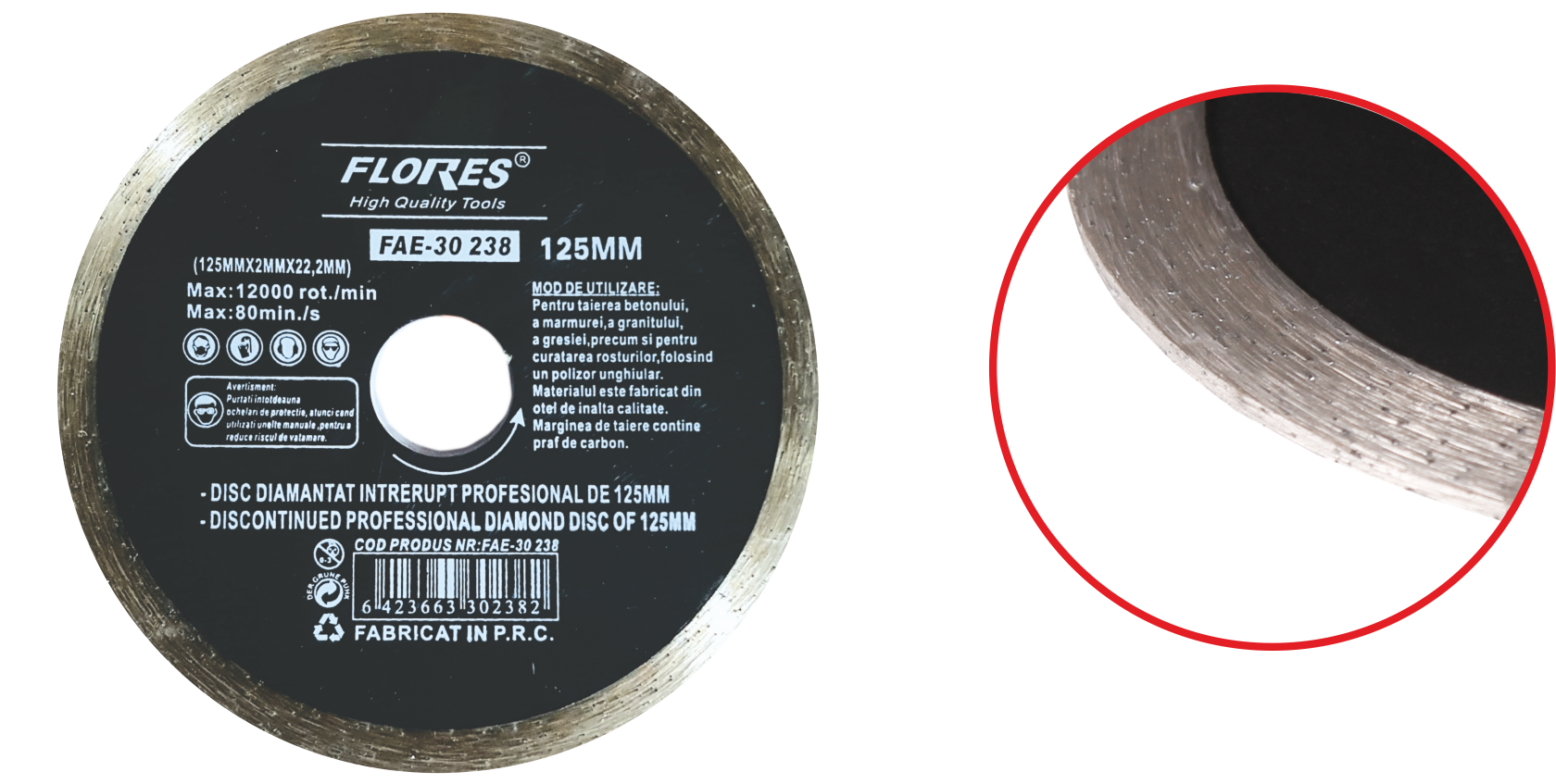 Disc diamantat profesional continuu (125MM)