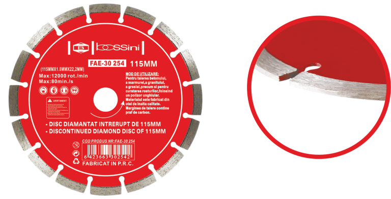 Disc diamantat intrerupt (110MM)