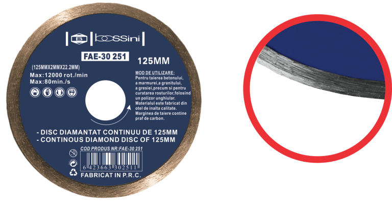 Disc diamantat continuu (115MM)