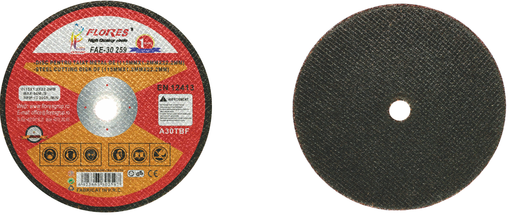 Disc pentru taiat metal (115MMx1.6MMx22.2MM)