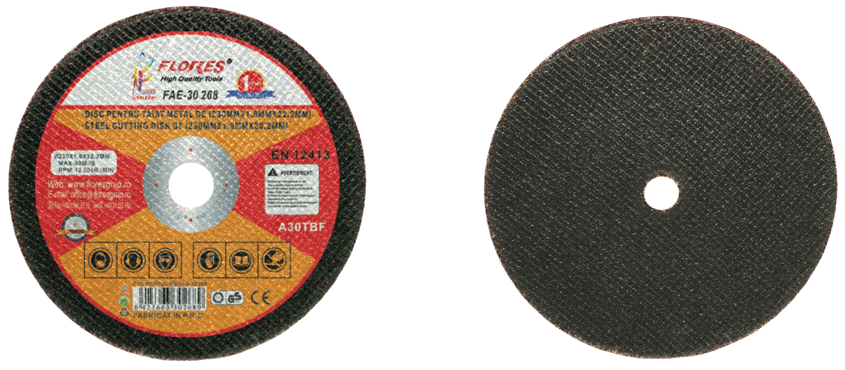 Disc pentru taiat metal (230MMx2MMx22.2MM)