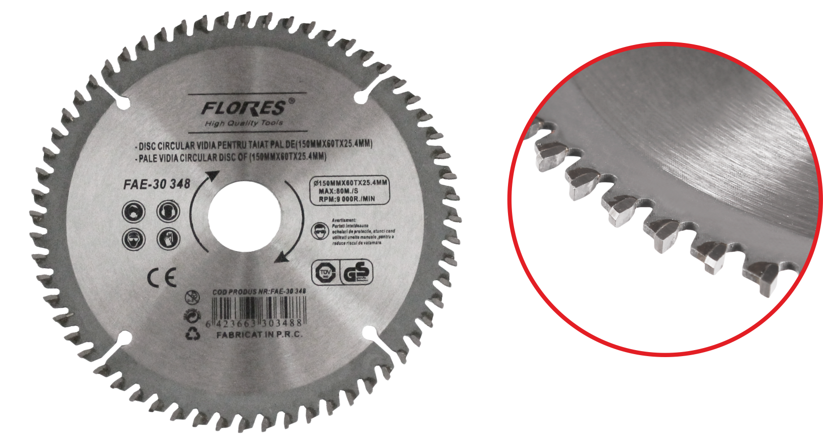 Disc circular vidia pentru pal (350MMx30MMx120T)