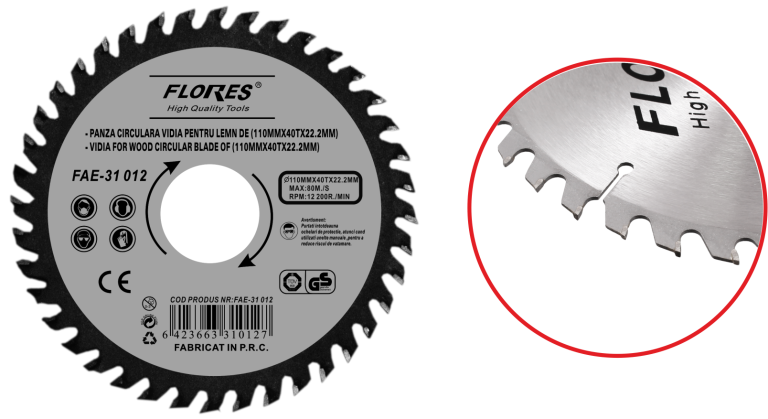 Panza circular vidia pentru lemn 40T (230MMx40Tx22.2MM)