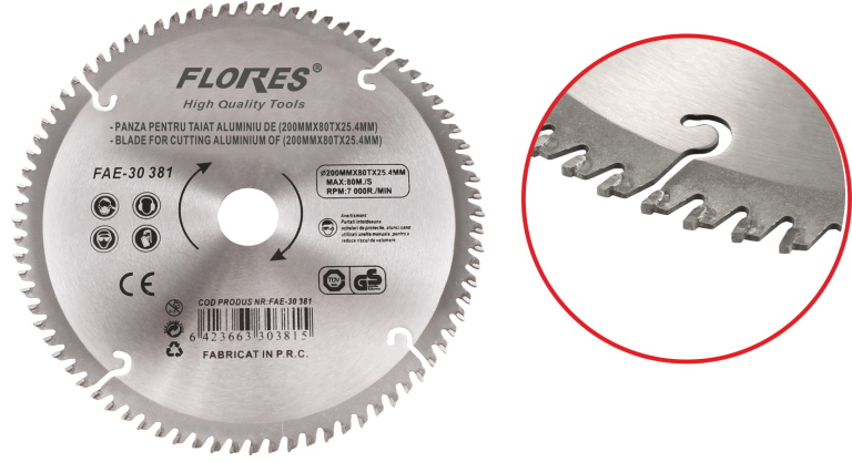 Panza pentru taiat aluminiu (250MMx100Tx32MM)