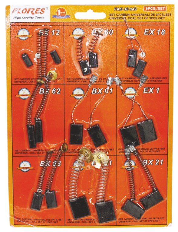 Set carbuni universali de 9buc./set