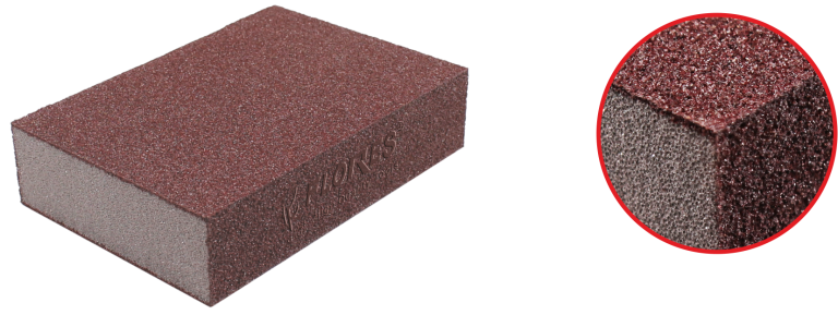 Burete cu smirghel de (25MMx70MMx100MM-P#80)