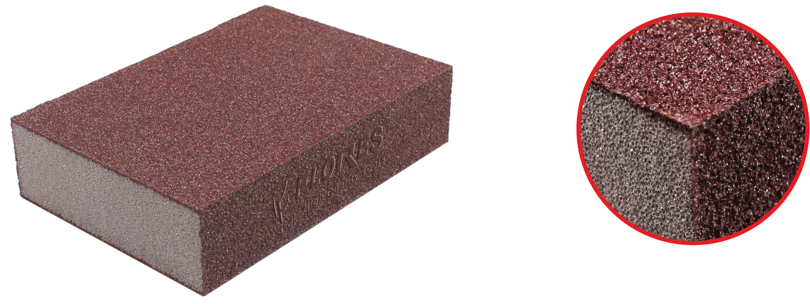 Burete cu smirghel de (25MMx70MMx100MM-P#80)