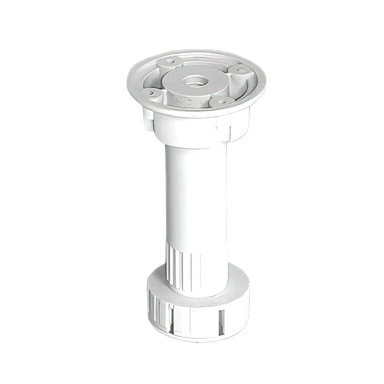 Picior mobila din plastic alb cu reglaj (10CM-15CM)