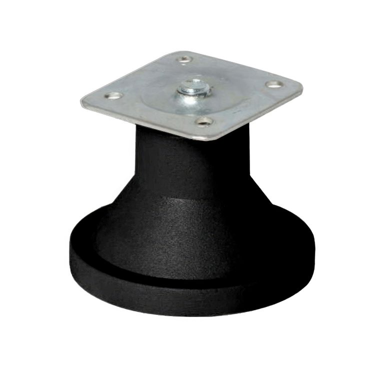 Picior mobila cu placa conic (negru)