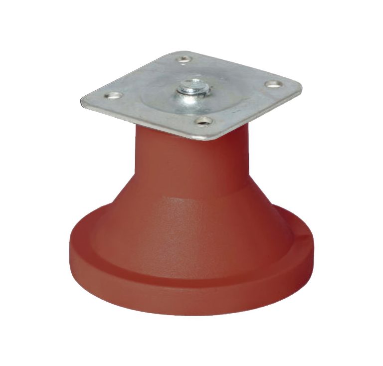 Picior mobila cu placa conic (maro)