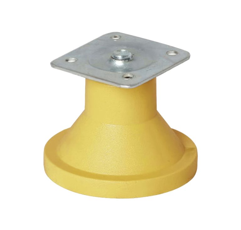 Picior mobila cu placa conic (mustar)