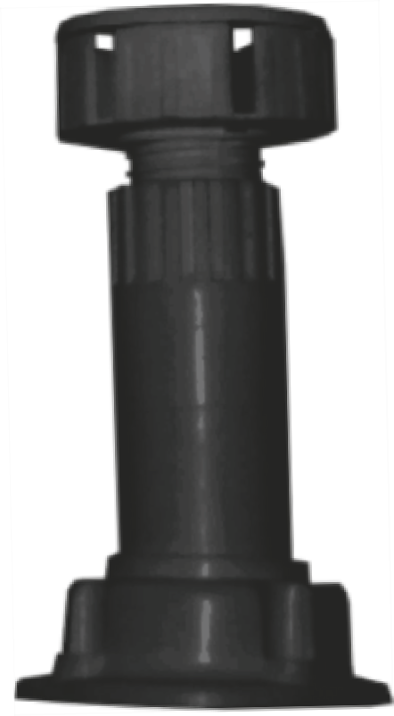 Picior mobila din plastic negru (100MM)