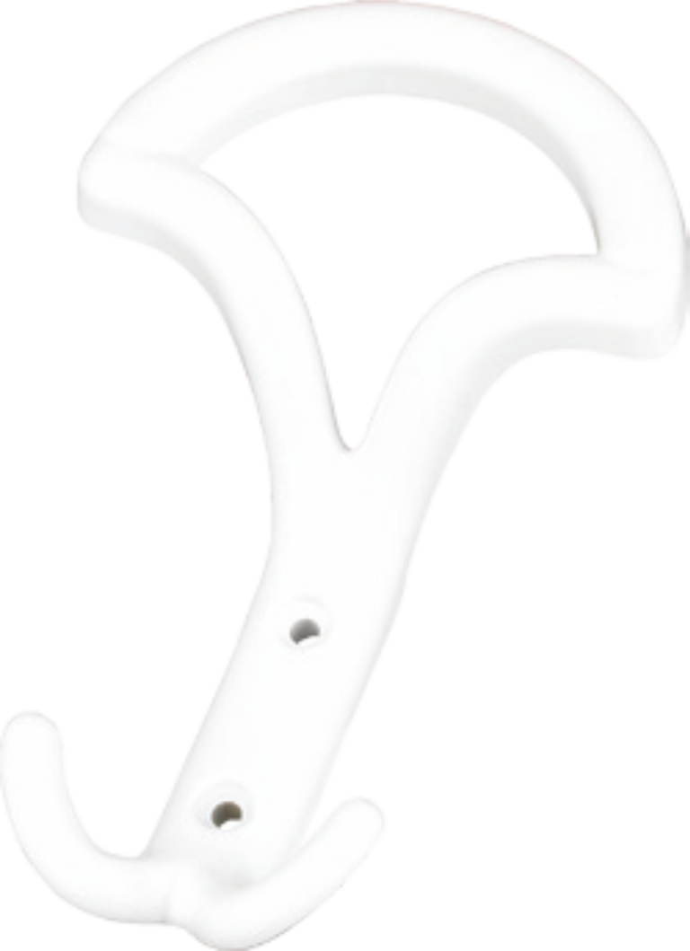 Cuier triunghi mare din plastic (3101-09-alb)