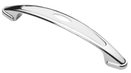 Maner din metal cu plastic pentru mobila (OZS Nr.2077-mat-crom)