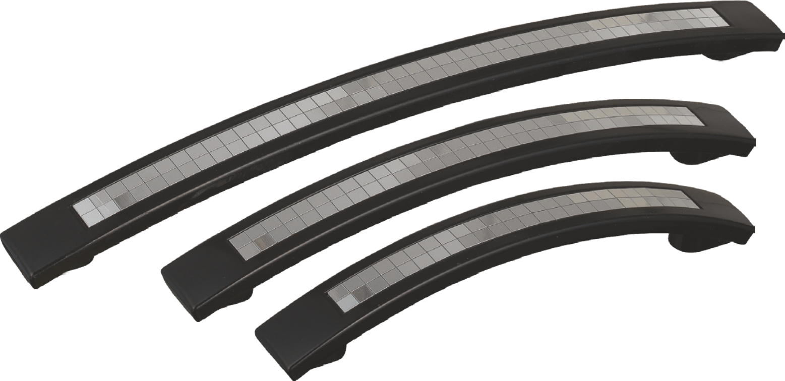 Maner negru+crom din plastic cu model (X5-82-224MM)