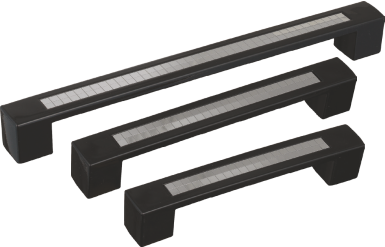Maner negru+crom din plastic cu model (X6-82-160MM)