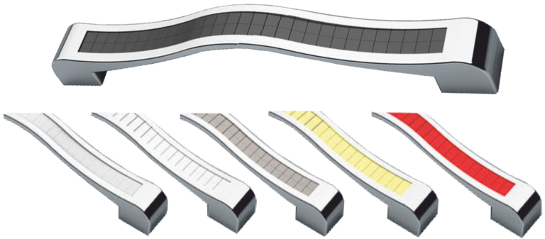 Maner mobila metalic cu model (LS-160MM-crom-02)
