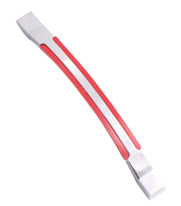 Maner mobila metalic cu plastic (K-830-128MM-rosu-08)
