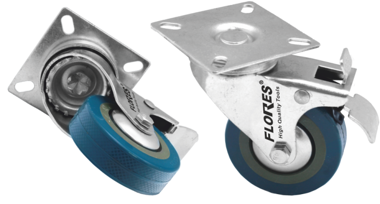 Roata pentru mobila gri cu frana (2.5"x65MM)-4 buc./set