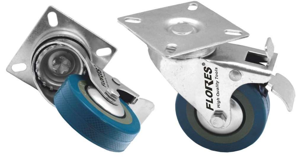 Roata pentru mobila gri cu frana (2.5"x65MM)-4 buc./set