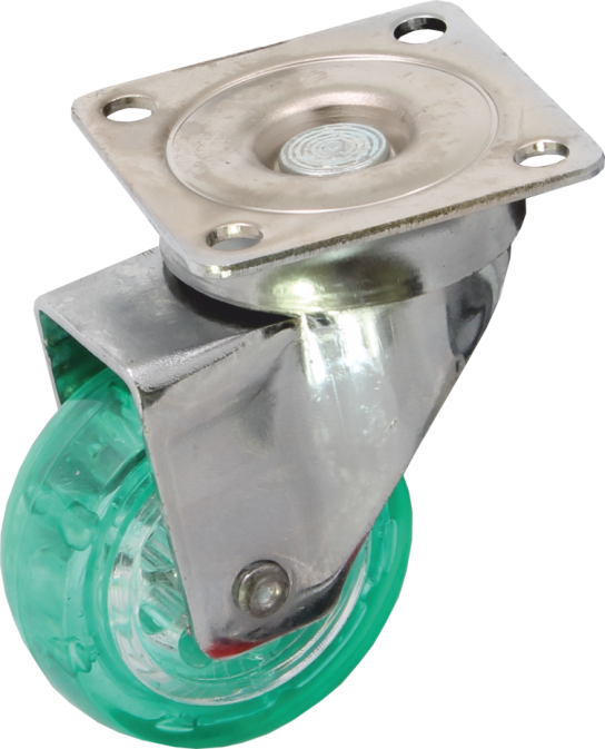 Roata pentru mobila siliconata verde Nr.301-Y (50MMx20MM)