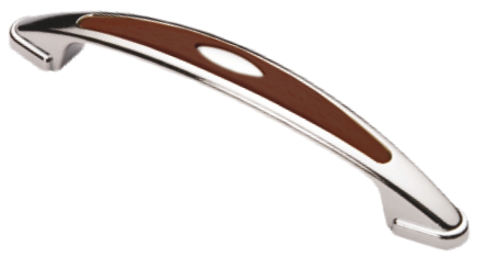 Maner din metal cu plastic pentru mobila (OZS Nr.2077-mahon)