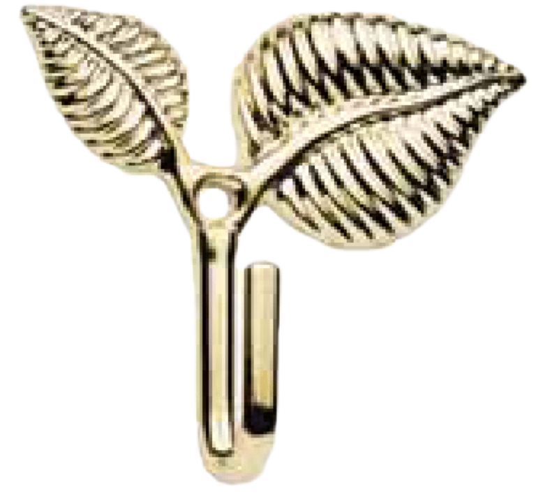 Cuier mic din metal cu floare (OZS Nr.3036-crom)