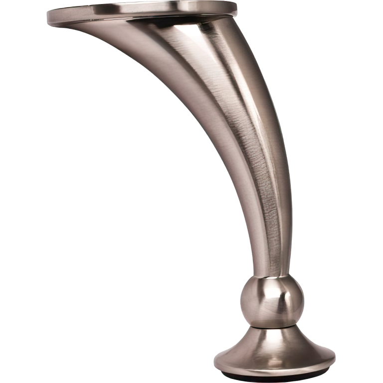Picior mobila metal curbat crom (Nr.12-Nr.7005)