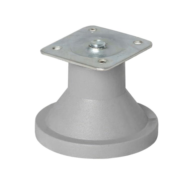 Picior mobila cu placa conic (gri)
