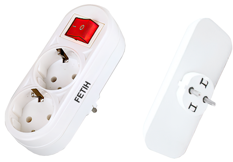 Triplu stecher Fetih cu intrerupator (2 gauri-Nr.106-02)