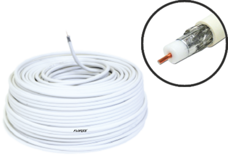 Cablu antena (alb 100M./Rola)