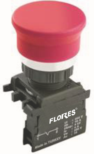 Buton electric pentru oprire (220V-240V)