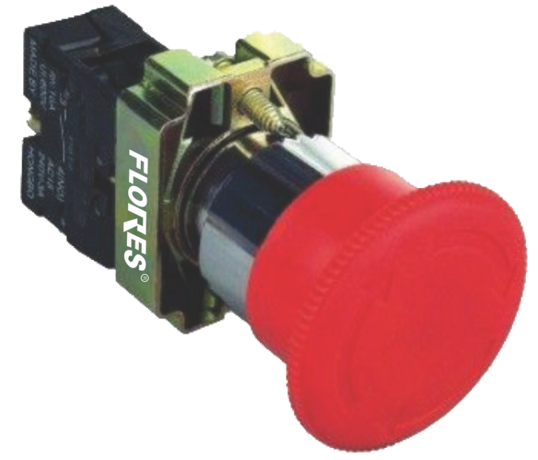 Buton electric soc pentru oprire (rosu)
