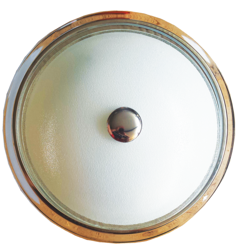 Aplica rotunda din inox cu geam din sticla MT-30 001 (30CM)