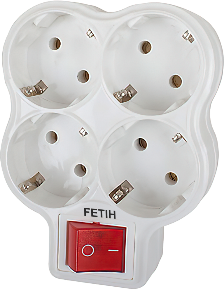 Triplu stecher Fetih cu intrerupator (4 gauri-Nr.107-04)