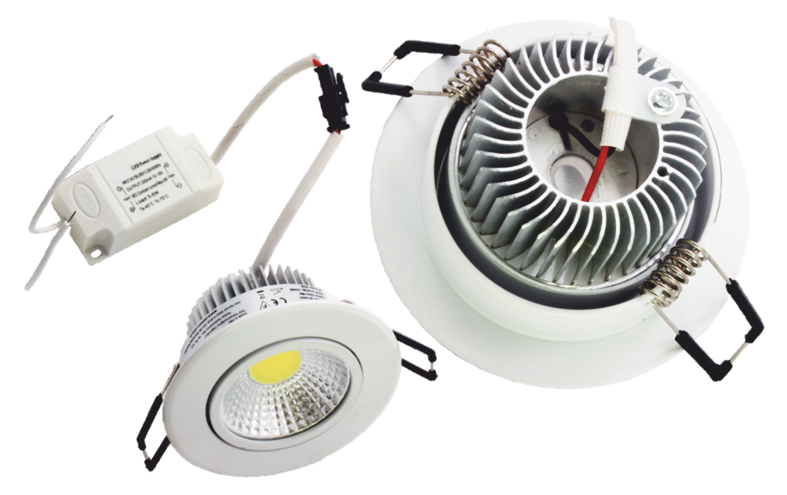 Spot reglabil alb cu led (7W-6 500K)