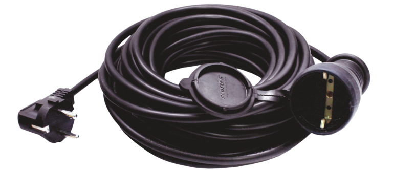 Cablu electric negru cu cupla si stecher (3MMx1.5MM-20M)