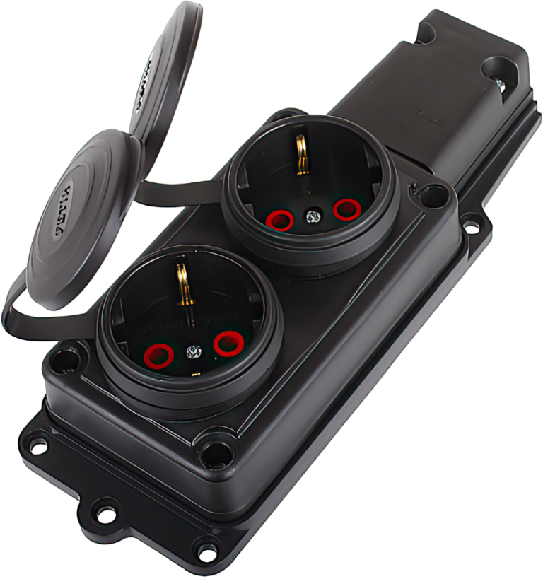 Tripla Fetih din cauciuc cu 2 gauri si capac (220V-F-222K)