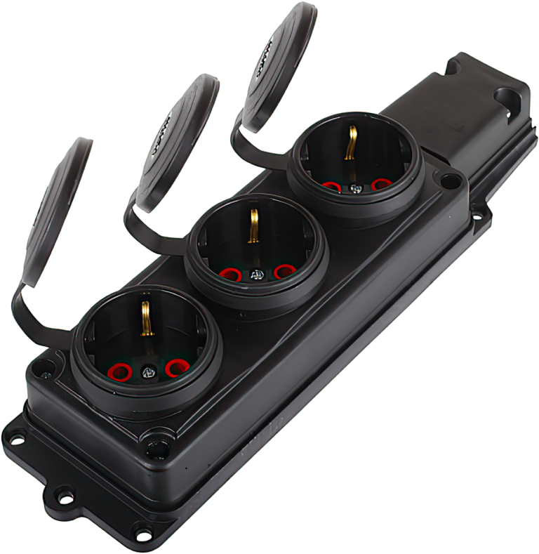 Tripla Fetih din cauciuc cu 3 gauri si capac (220V-F-223K)
