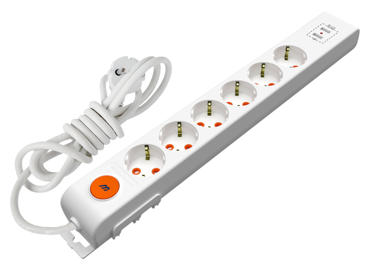 Prelungitor cu led+USB Mutlusan (5Mx6Prize)