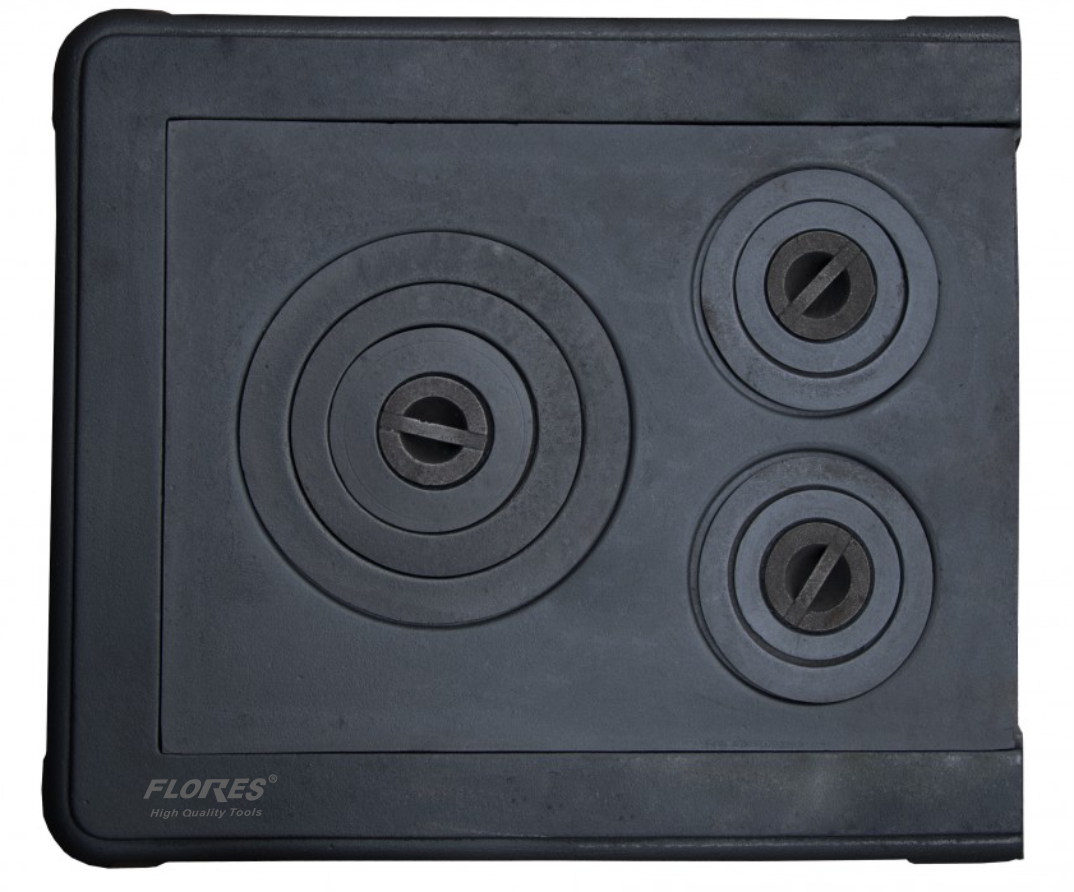 Plita din fonta pentru soba cu rama si 3 ochiuri (720MMx620MM)